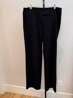 Eileen Fisher Black Straight-Leg Trousers